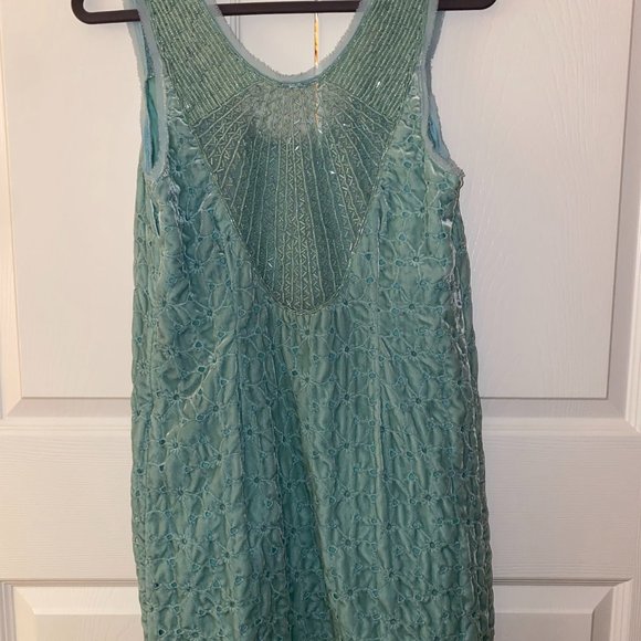 Seafoam Green Free People Sequin Dress NWOT - Picture 4 of 5